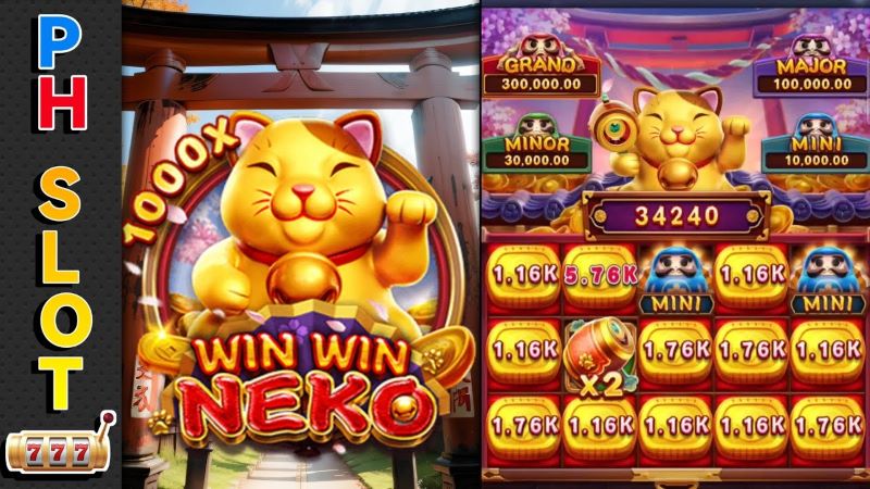 Nổ Hũ Vuabai9 - Thế giới Slot đầy màu sắc với tỷ lệ RTP 97%+ 2 Chú mèo thần tài Win Win Neko tại Vuabai 9